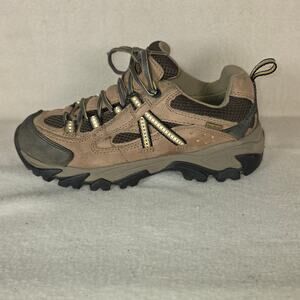 Cabelas Mens Size 8M Mid Hiking Shoes Tan/Brown  Dry-Plus Lace Up 84-1187